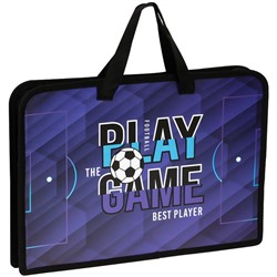 Папка с ручками А4 ArtSpace "The game", пластик, на молнии, 45мм