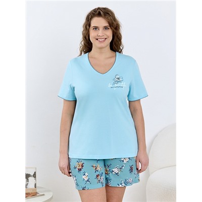 Женская пижама Айрис-2 П-509 / голубой