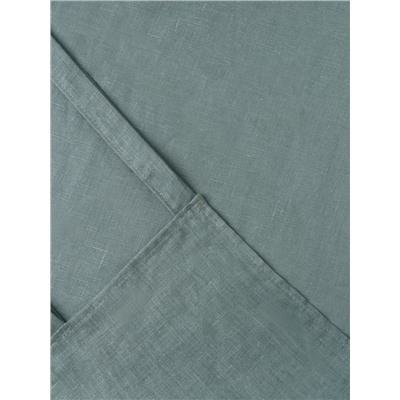 Комплект штор для кухни Этель Linen collection, 145×180 см - 2 шт., зелёный, 100% лён 170 г/м²