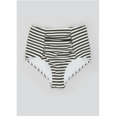 Soon Stripe High Waist Bikini Bottoms