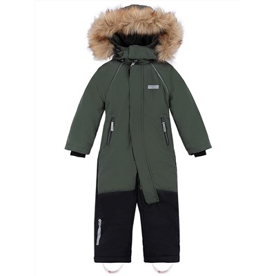 Комбинезон зимний для мальчика NIKASTYLE 8з0124 Хаки черный