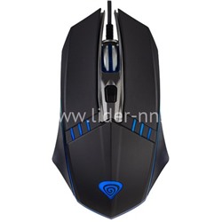 Мышь проводная PERFEO GAME 1400 DPI; RGB подсветка (черная)