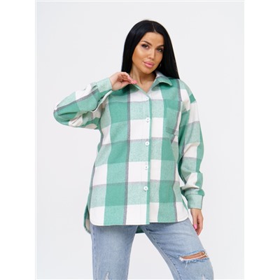 930 Рубашка клетка салатовый Свт