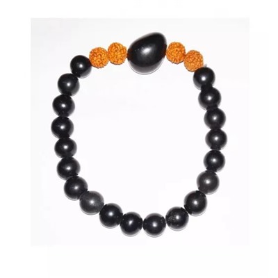 Браслет из Чёрного Агата: для гармонизации Сатурна, Black Agate Bracelet For Shani Dosh, произв. Kalyan Puja
