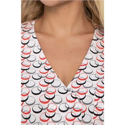 Блуза Статица (бело-красная) Б13775-16М