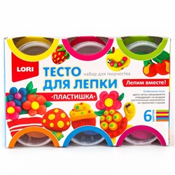 Тесто для лепки «Пластишка № 1», 6 цветов по 80 г