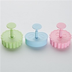 Набор форм BE-4312P/3  3шт для печенья с поршнем пласт (120/60)