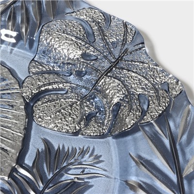 Тарелка «Арабис», d=28 см, стекло, голубая