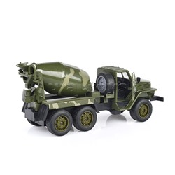 Машина военная "Бетономешалка" (свет, звук) в коробке