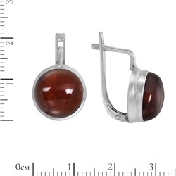 Серьги 'Мария' с гессонитовым гранатом, родий ИАСК32111Х11ГРГR6