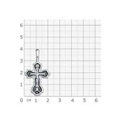 Крест из серебра литье частичное чернение