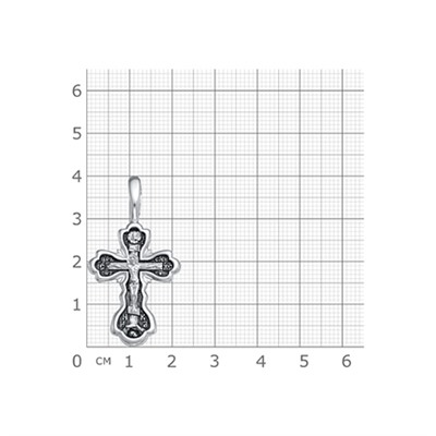 Крест из серебра литье частичное чернение