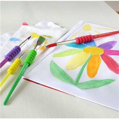 Набор кистей Faber-Castell 4шт., круглые № 10, 2, 6, плоская №12, блистер, европодвес