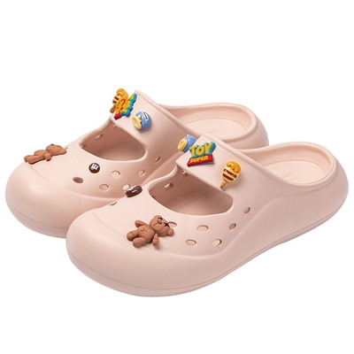 Maryzhen Soldiers Women's Women's Summer Wear Anti -Skill Stepping Shit Puotou Cave Shoes Soft sole half dragging new models