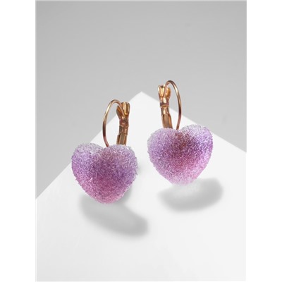 Серьги ассорти «Мармеладные сердечки» в сахаре, цвет МИКС