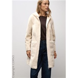 Fake Fur Mantel W. Hoody
