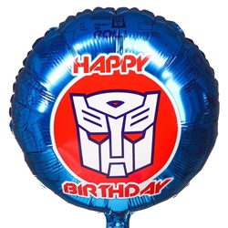 Шар фольгированный "Happy Birthtday", Трансформеры