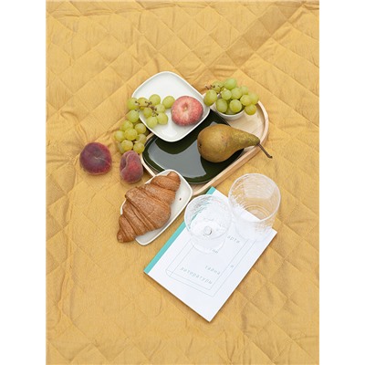 Набор из 4-х сервировочных тарелок на деревянном подносе Sorrento