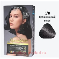 ESTEL Color Signature Стойкая Крем-гель краска для волос тон 5/11 Вулканический пепел