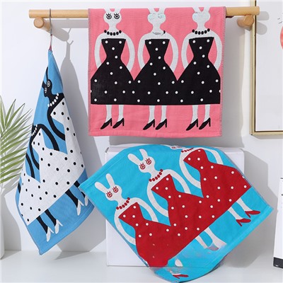 Zhiyang towel New beauty rabbit gauze square towel Korea Soft absorbent kitchen hand wipe towel factory price wholesale