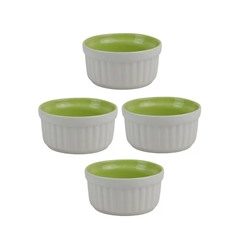 Форма д/запекания керамика RATRS-308-4GR РАМЕКИНЫ 4шт цвет Зеленый