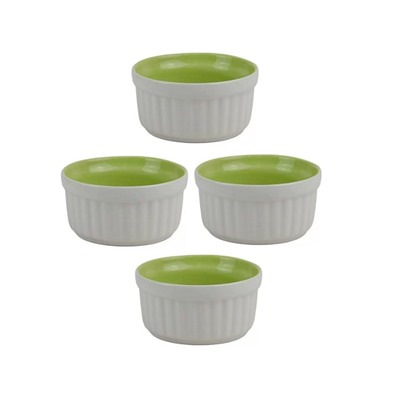 Форма д/запекания керамика RATRS-308-4GR РАМЕКИНЫ 4шт цвет Зеленый