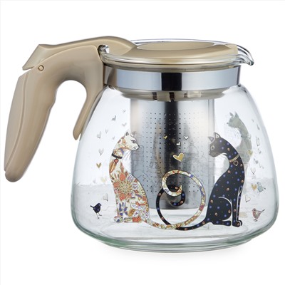 ЗАВАРОЧНЫЙ ЧАЙНИК AGNESS С ФИЛЬТРОМ "ПАРИЖСКИЕ КОТЫ"  900 МЛ.