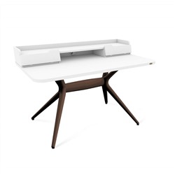 Стол рабочий SHT-TU30-2/TT31 120/65 ЛДСП
                        коричневый / белый шагрень