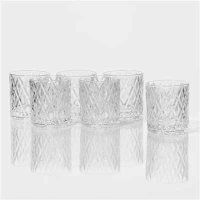 Стаканы Magistro «Богема. Ромбы», 310 мл, 8.3×7.7×9 см, набор 6 шт., стекло, прозрачные
