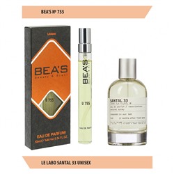 Парфюм Beas Le Labo Santal 33 Unisex U755 10 ml, Парфюм унисекс Beas U755 создан по мотивам аромата Le Labo Santal 33
