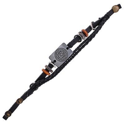 BS856 Кожаный браслет Ом, 20см