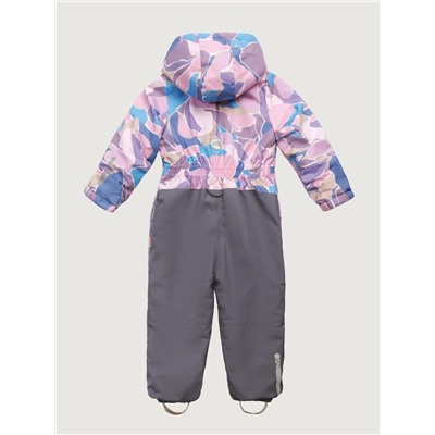 Комбинезон утеплённый для девочки NIKASTYLE 8м1225 Розовый серый