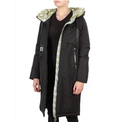 2166 BLACK Пальто зимнее женское MONGEDI (200 гр. холлофайбера)