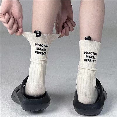 Tide, small design heel sticker for men and women for beloved, sports knee socks, mid-length, internet celebrity