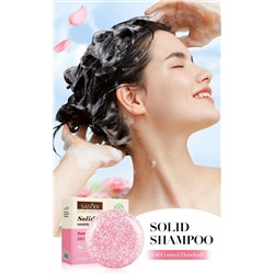 Твердый шампунь с экстрактом розы SADOER Solid Shampoo Handmade Soap Rose Essence, 60 гр