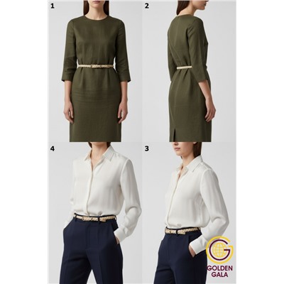 Ремень женский косичка 1х105 см Р14 светло-бежевый