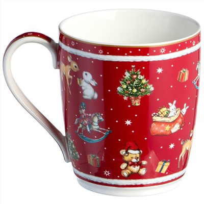 КРУЖКА LEFARD "С НОВЫМ ГОДОМ!" 300 МЛ КРАСНАЯ (КОР=36ШТ.)