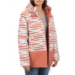 M8295 WHITE/TERRACOTTA Куртка демисезонная женская (100 гр. синтепон) Maria