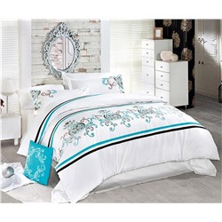 Сатиновое Постельное белье Евро 2 сп. Vip Saten Cotton Collection First Choice