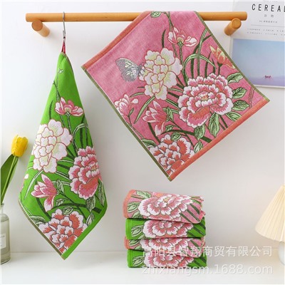 Retro gauze soft scarf, towel for face washing, double-sided wet wipes, does not fade