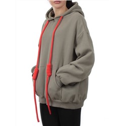 2226 GRAY GREEN Толстовка женская (85% хлопок, 10% полиэстер, 5% спандекс)
