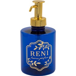 Амфора RENI (синий пластик) с дозатором (золото) синий 300мл
