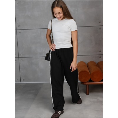 Брюки "Ажур" Черный Девочка