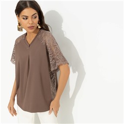 Футболка комбинированная с кружевом, Гармония без усилий