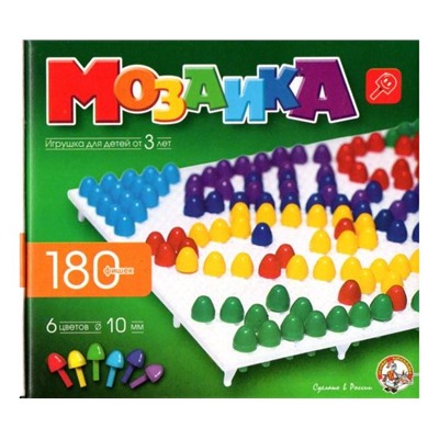 Мозаика d10/6цветов/180шт/1поле/230х200х35 00974