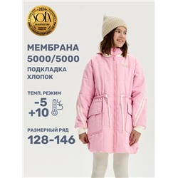 Куртка утеплённая для девочки NIKASTYLE 4м5025 Роза