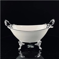 205-925 Глубокое блюдо 30,5см на ножках с ручками ATLANTIS в под.уп.(х8)Фарфор