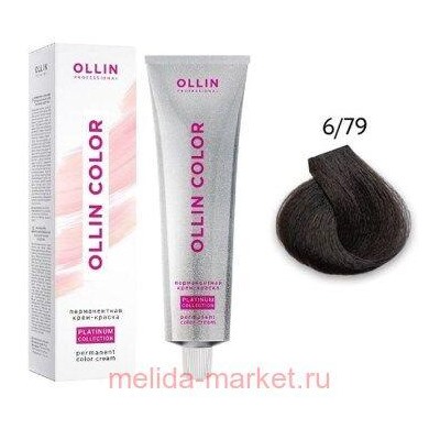 OLLIN COLOR Platinum Collection 6/79 100 мл Перманентная крем-краска для волос