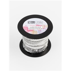 Пайетки на нити, 6 мм, 91 ± 1 м, цвет серебряный №1