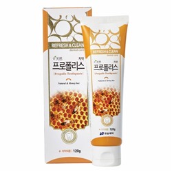 Зубная паста c прополисом Refresh & Clean Dental Clean Propolis toothpaste, Hanil, 120 г